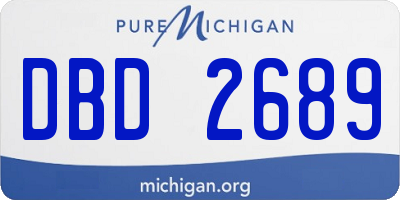 MI license plate DBD2689