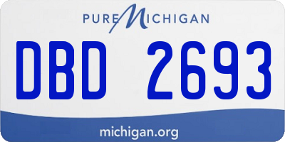 MI license plate DBD2693