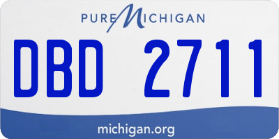 MI license plate DBD2711