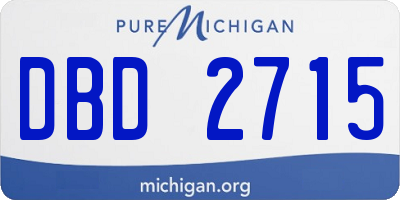 MI license plate DBD2715