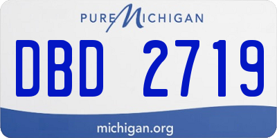 MI license plate DBD2719