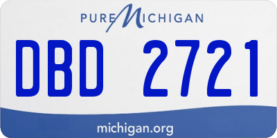 MI license plate DBD2721