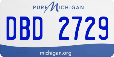 MI license plate DBD2729
