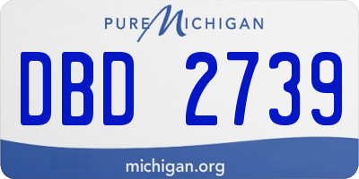 MI license plate DBD2739