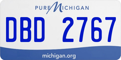 MI license plate DBD2767