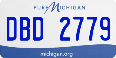 MI license plate DBD2779