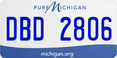 MI license plate DBD2806