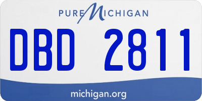 MI license plate DBD2811