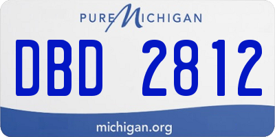 MI license plate DBD2812