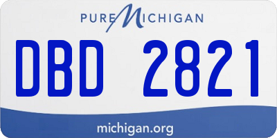 MI license plate DBD2821