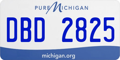 MI license plate DBD2825