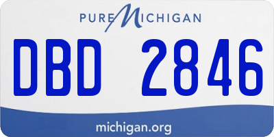 MI license plate DBD2846