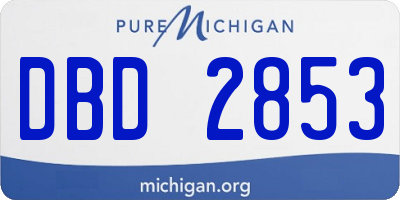 MI license plate DBD2853