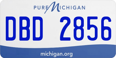 MI license plate DBD2856