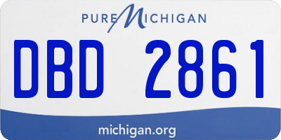 MI license plate DBD2861