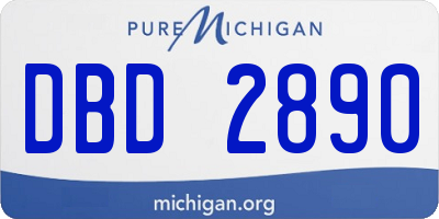 MI license plate DBD2890