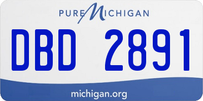 MI license plate DBD2891