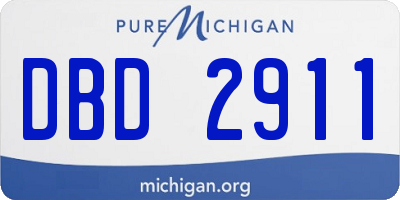 MI license plate DBD2911