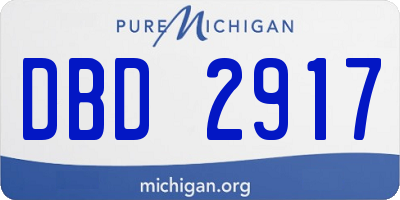 MI license plate DBD2917