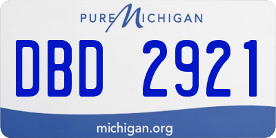MI license plate DBD2921