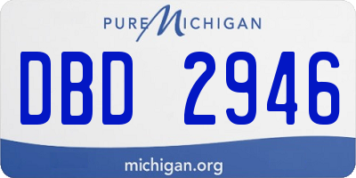 MI license plate DBD2946
