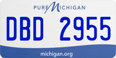 MI license plate DBD2955