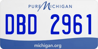 MI license plate DBD2961