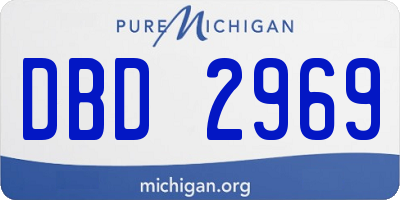MI license plate DBD2969