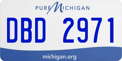 MI license plate DBD2971