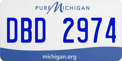 MI license plate DBD2974