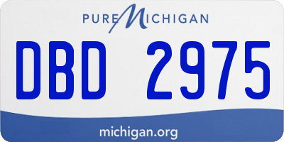 MI license plate DBD2975