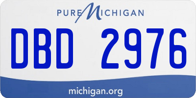 MI license plate DBD2976
