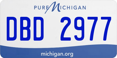 MI license plate DBD2977