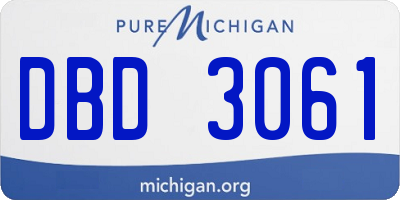 MI license plate DBD3061