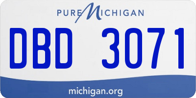 MI license plate DBD3071