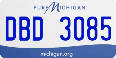 MI license plate DBD3085