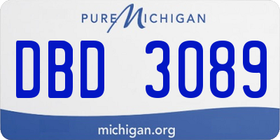MI license plate DBD3089