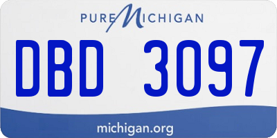 MI license plate DBD3097