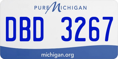 MI license plate DBD3267