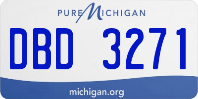MI license plate DBD3271