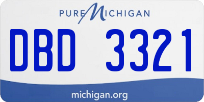 MI license plate DBD3321