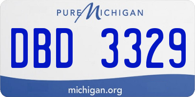MI license plate DBD3329