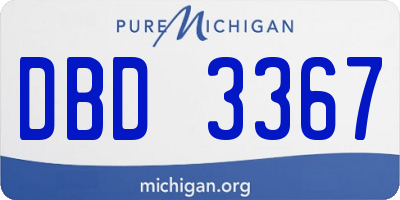 MI license plate DBD3367