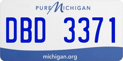MI license plate DBD3371