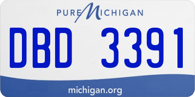 MI license plate DBD3391