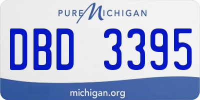 MI license plate DBD3395