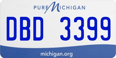 MI license plate DBD3399