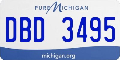 MI license plate DBD3495