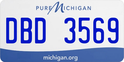 MI license plate DBD3569