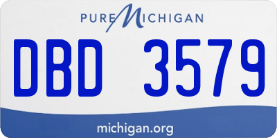 MI license plate DBD3579